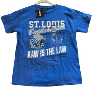 St Louis Battlehawks Football Shirt Youth Medium Short Sleeve Kaw Is Law NWT